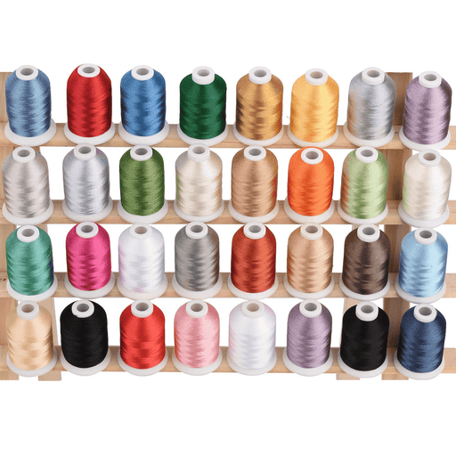 63 Colors 100% Polyester Machine Embroidery Thread 550Yd with Thread Nets -  Comp