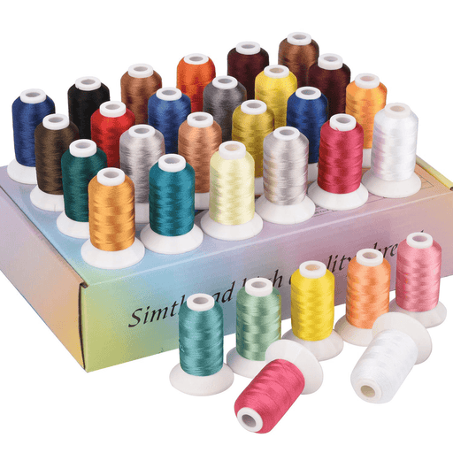 Machine Embroidery Thread 500M Set 40 Vibrant Colors Fits Brother & More  Polyester 