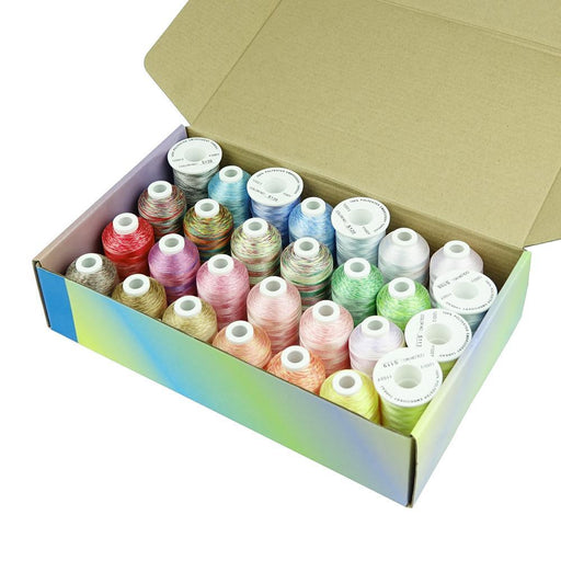 Simthread 12 multi Colors Variegated Embroidery Sewing Thread set