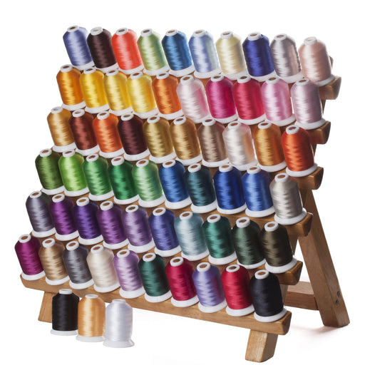 JumblCrafts 40 Color Thread Embroidery Kit 40 Colored Spools of 500M Polyester Thread for Embroidery and Sewing Machines