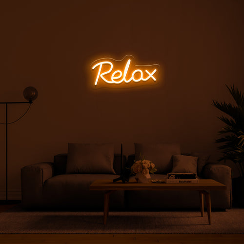 just relax neon sign