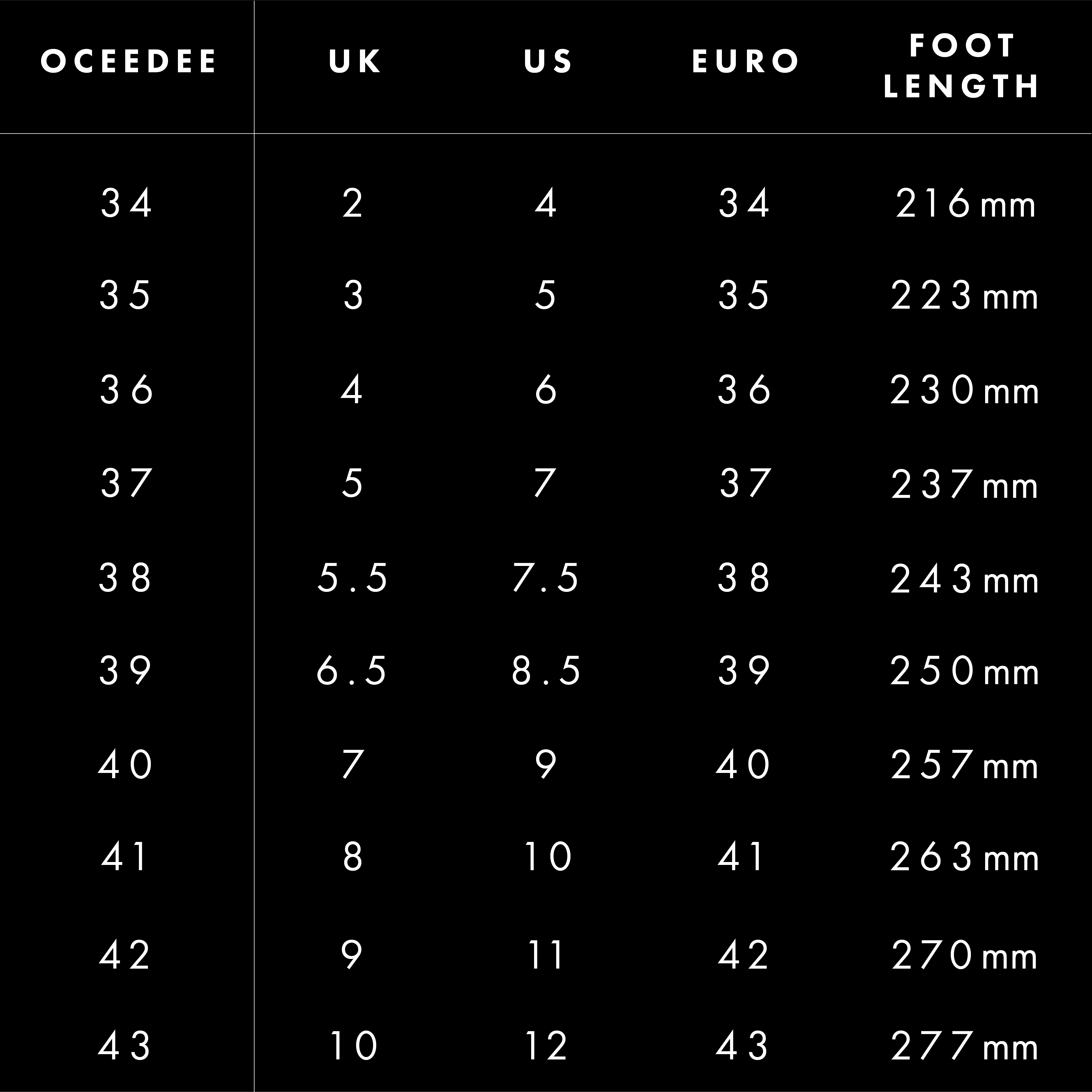 Size Guide