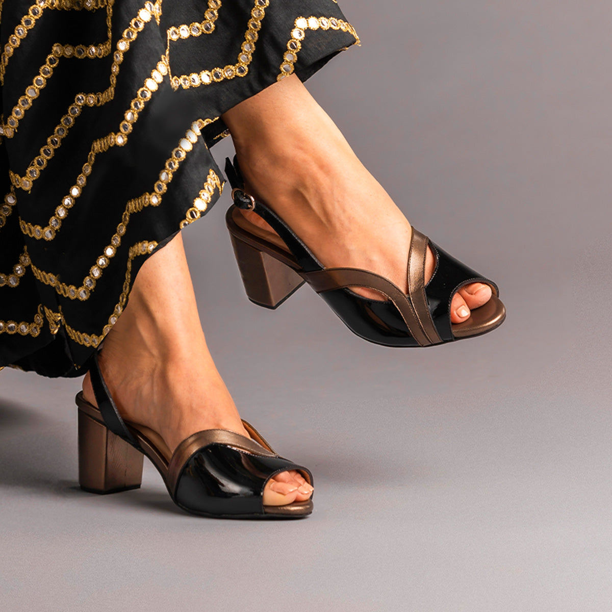 Buy SABRINA Partywear Heels | Handcrafted Leather Footwear - Oceedee