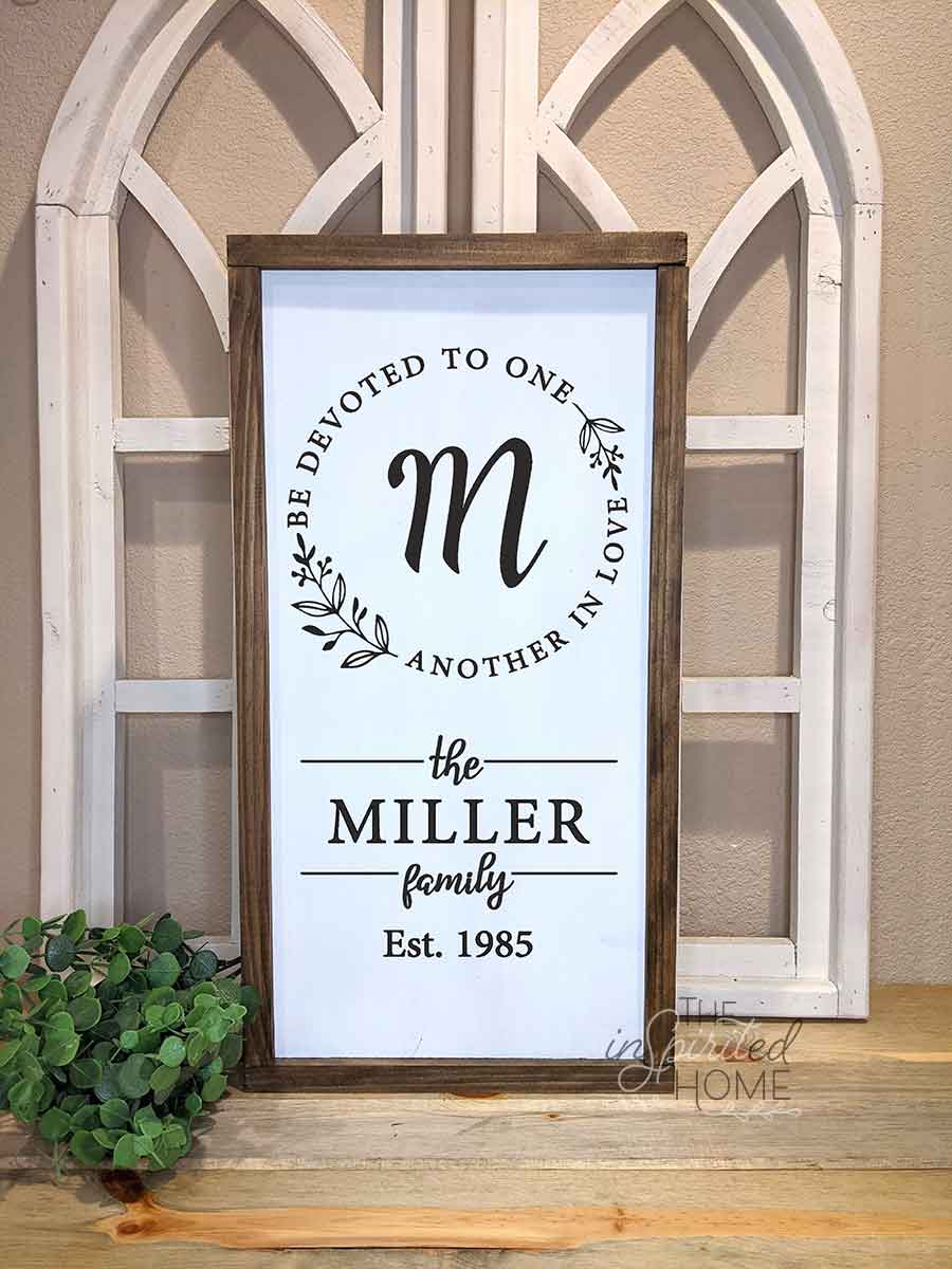 Be Devoted To One Another in Love - Personalized Christian Family Sign