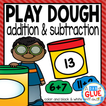 Play Dough Editable Addition and Subtraction Activity