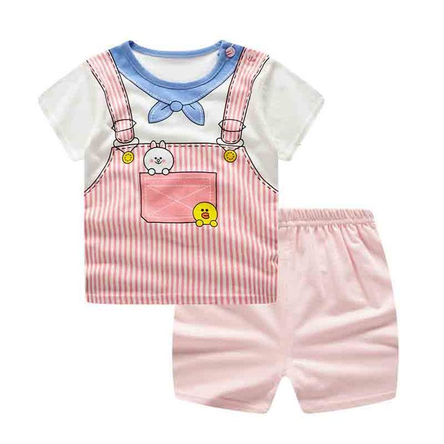 Pink Striped Rabbit Baby Girl Clothing Set – Baby & Child Store