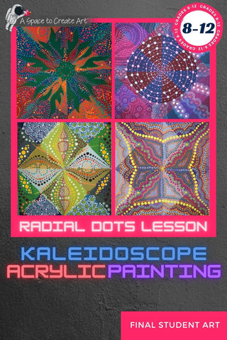 Kaleidoscope Acrylic Painting: Radial Dots Painting Lesson