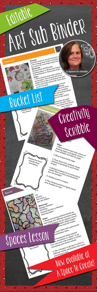 Art Sub Binder and Lessons – A Space to Create Art