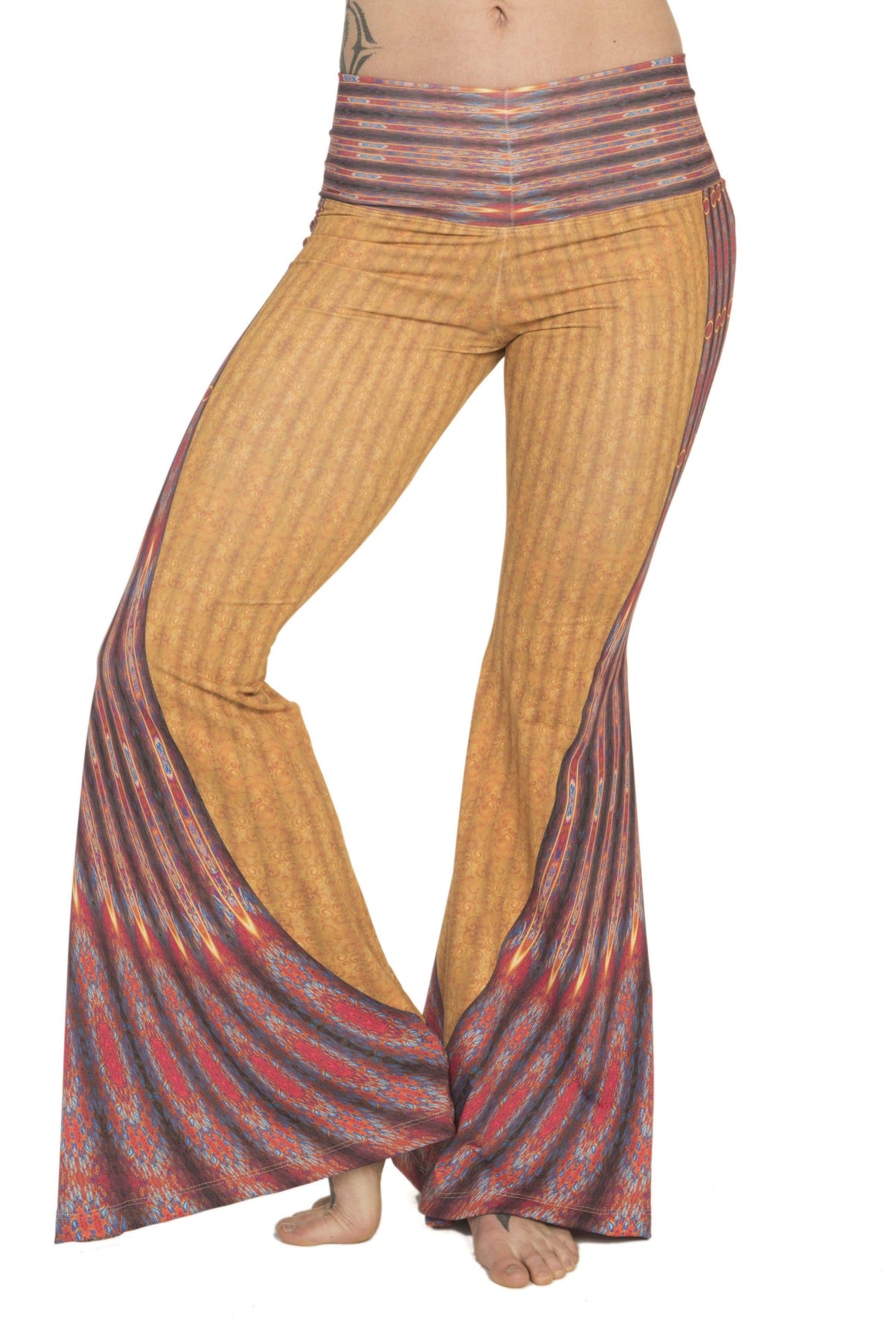 Lush Wide Leg Bell Bottom Marrakech Print The Om Collection