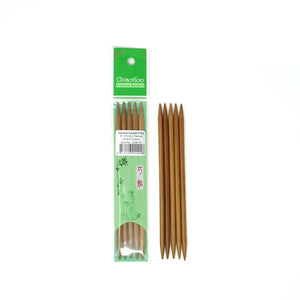 ChiaoGoo Double Point Bamboo Knitting Needle 6 set-Green Ribbon