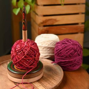 Epoxy Resin, Wooden Yarn Bowl for Knitting and Crocheting Large Yarn  Knitting Bowl Yarn Holder With Lichtenburg Figure 