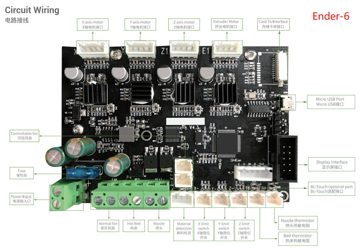 9+ Ender 3 Motherboard Wiring