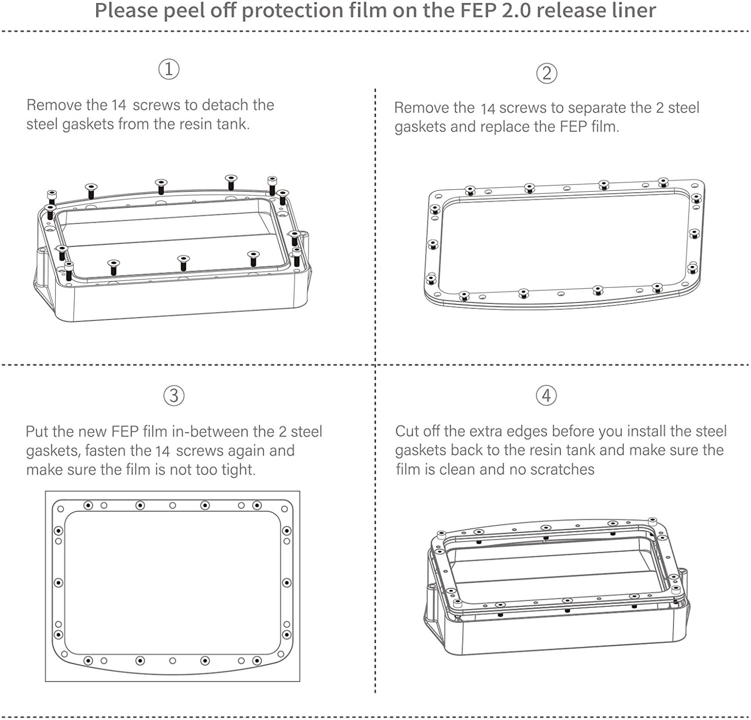 PFA Film for ELEGOO Saturn & Saturn S 3D Printer 5 Pcs – ELEGOO Official