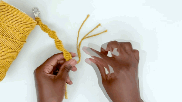 loop knot macrame knot loop to finish keychain