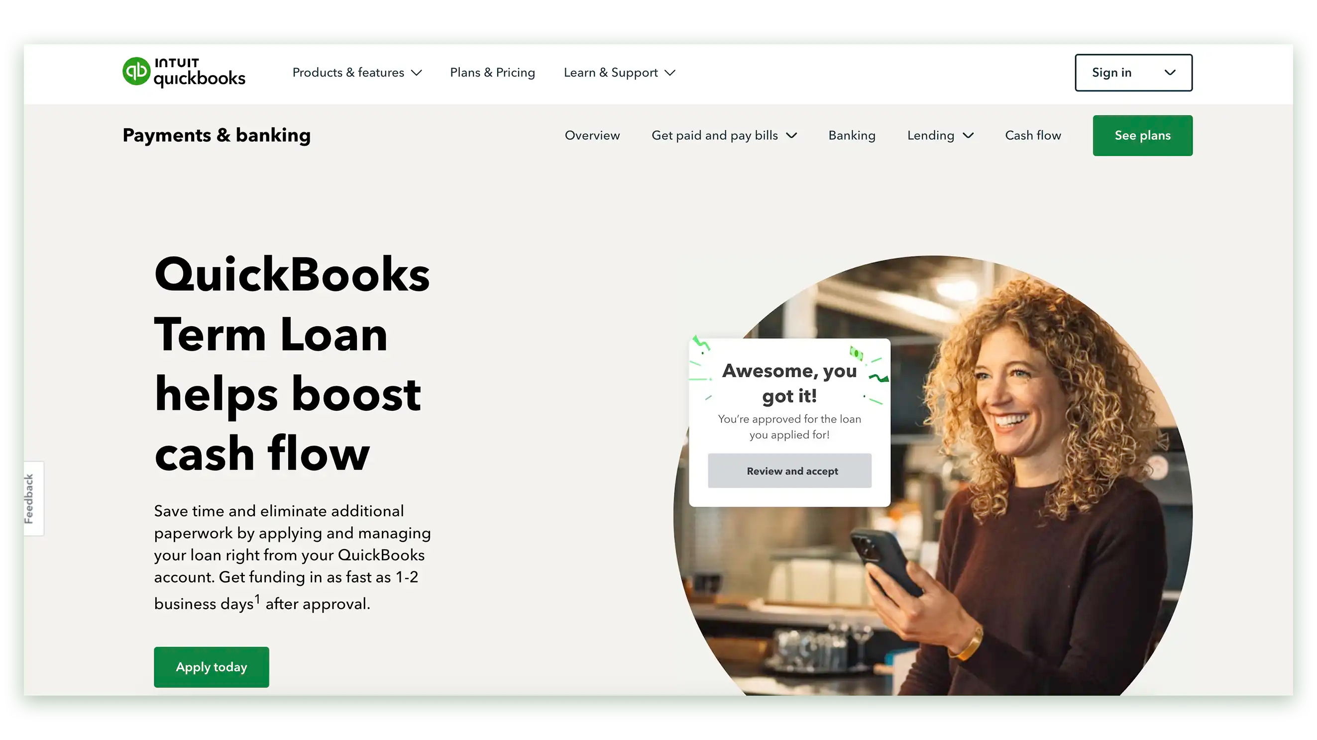 The QuickBooks Homepage