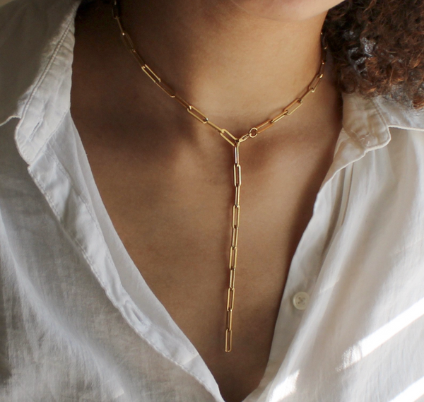 Cream/Gold LV Button Necklace - Gold Filled Rope Chain – Beauty