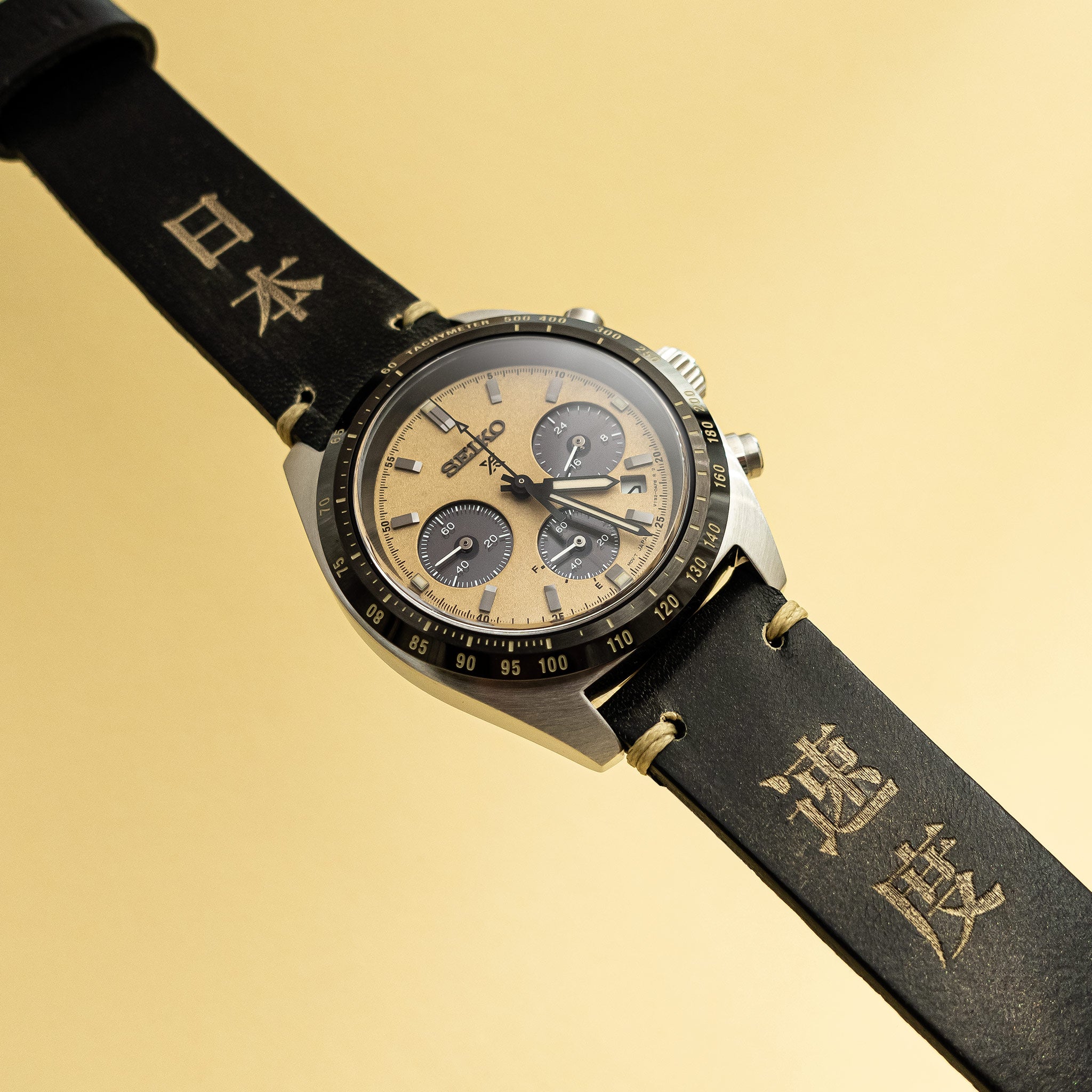 REM – Sokudo – Laser engraved watch strap celebrating the Seiko Speedtimer  – REM Straps