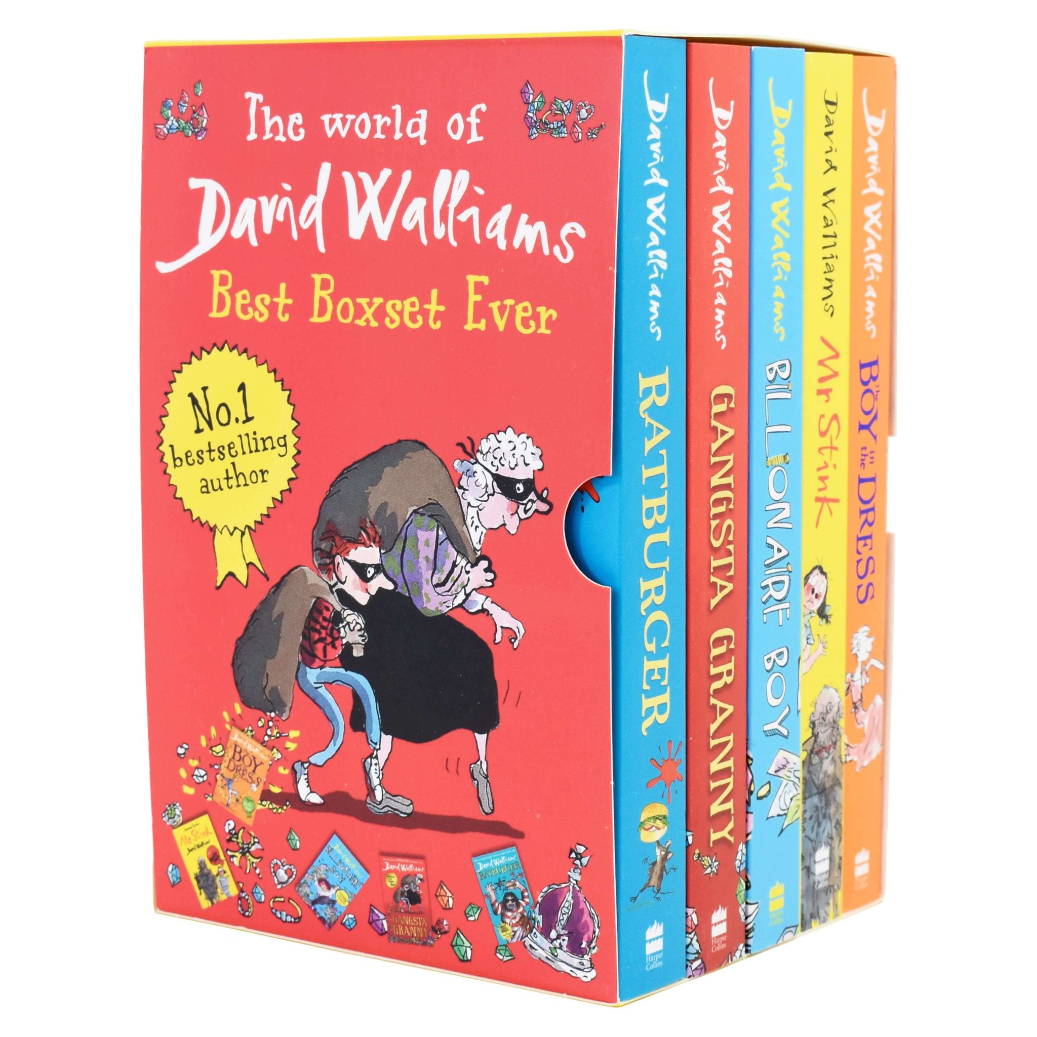 The World Of David Walliams 5 Books Children Collection Box Set Ages