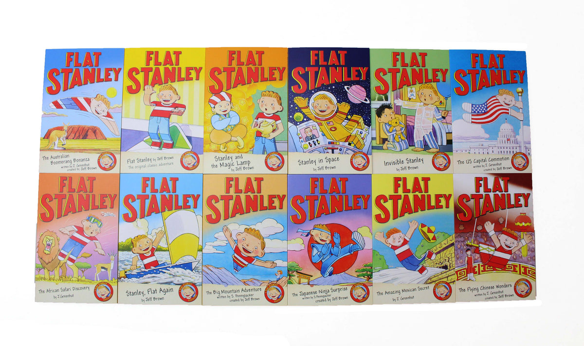 flat-stanley-adventures-series-12-books-children-box-set-paperback-by