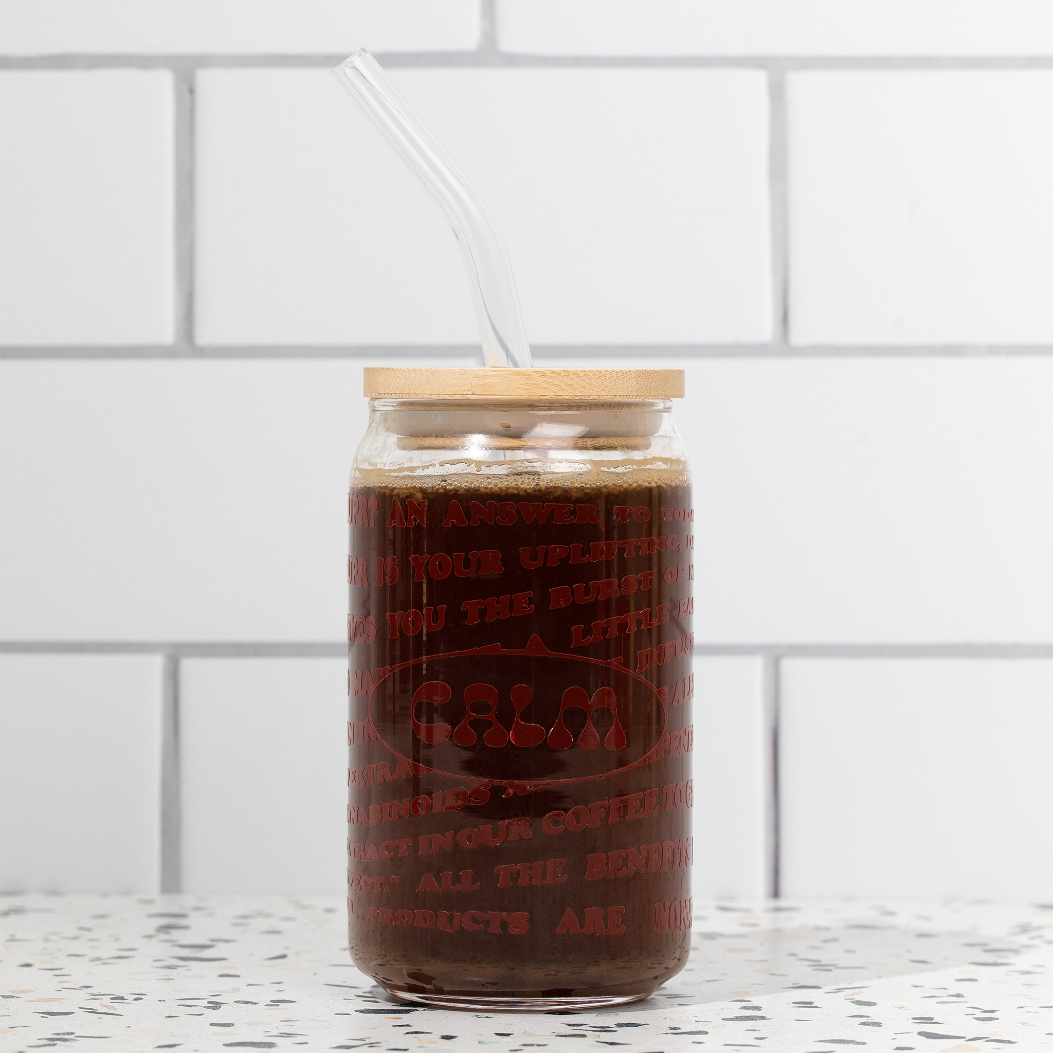 Full Heart Glass Cup with Lid and Straw – So Fully Grace