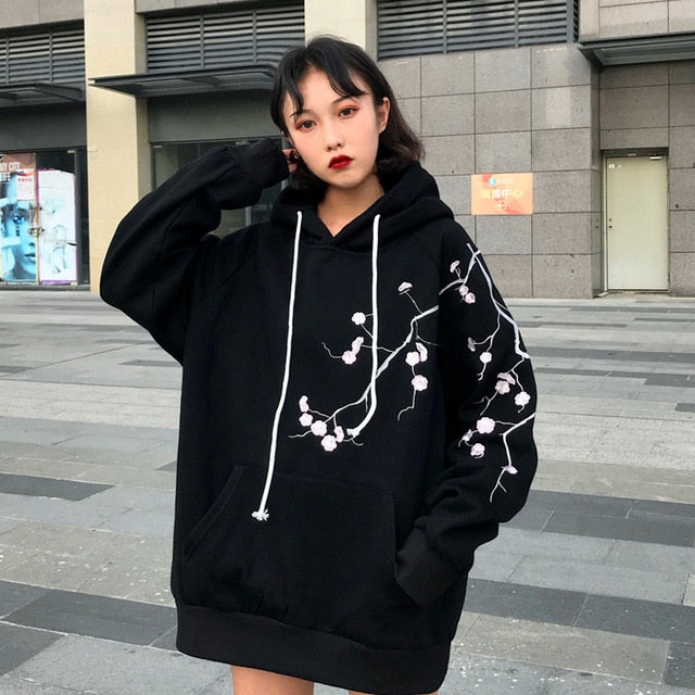 black cherry blossom hoodie