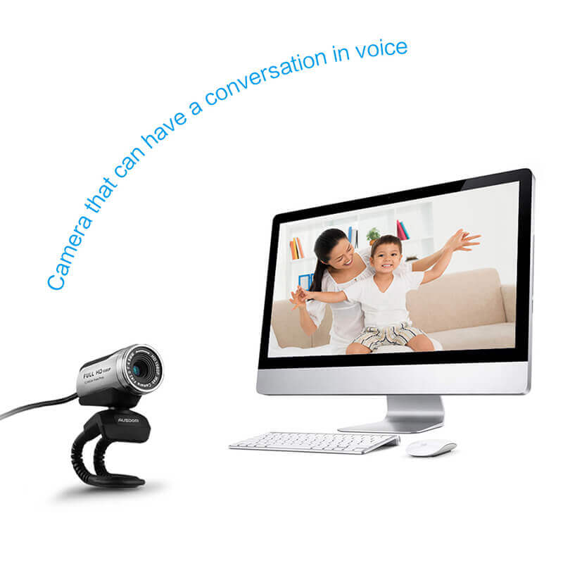 AUSDOM AW615 1080P PC WebCam 12MP with Built-in Mic