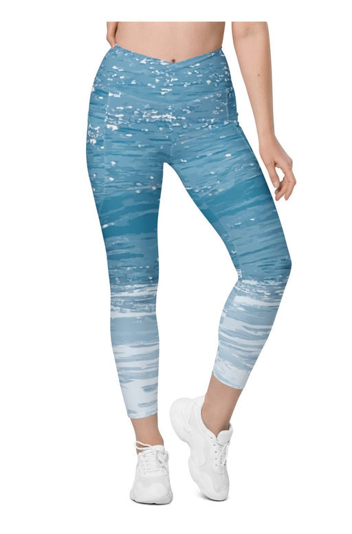 Universe Space Leggings for Women, Crossover Leggings With Pockets,  Celestial Galaxy Leggings, High-waisted Leggings, Sizes 2XS 6XL 