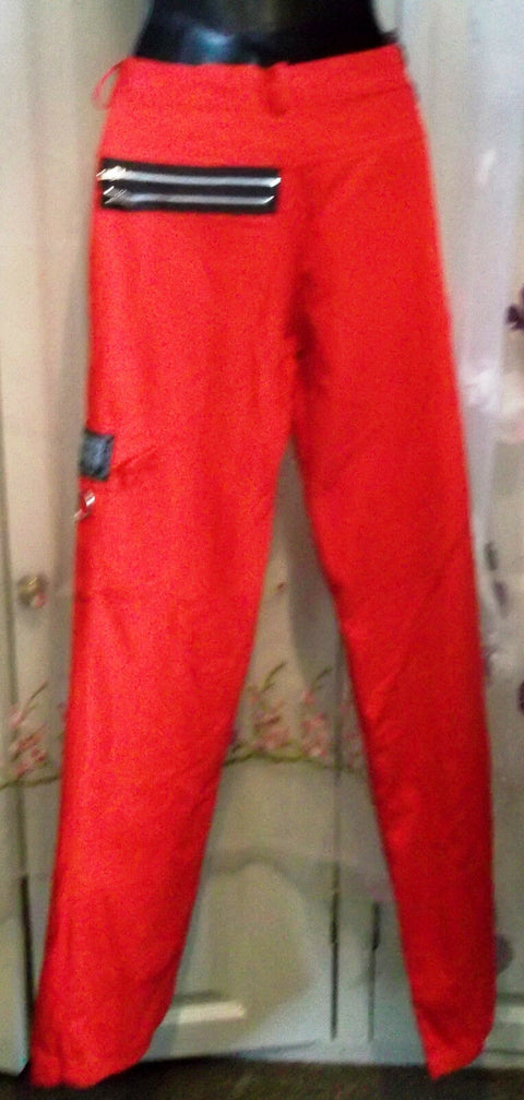 Vintage Bondage Punk red tartan pant with strap