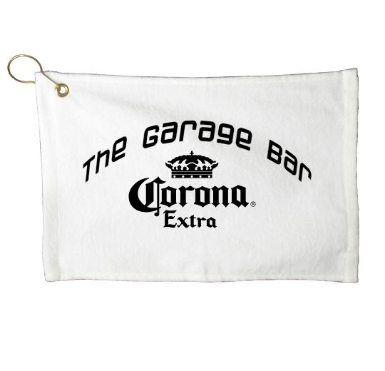 15'' x 25'' White Bar Towel With Hook