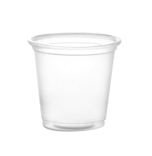 Red Shot Cup™ Shot Glass, 2 oz., 2H, measured lines, polystyrene, bright  red