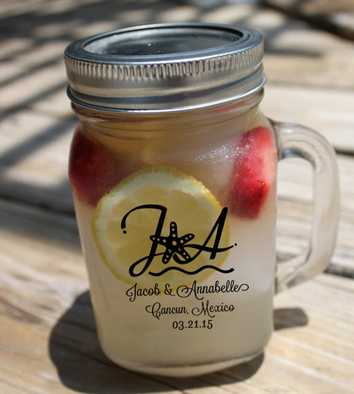 CUSTOMIZABLE - 16oz Mason Jar with Handle - Bourbon, Whiskey and Moons —  Bar Products