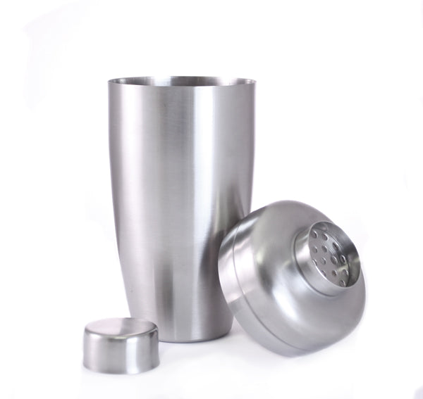 3 Piece Stainless Steel Flat Top Cocktail Shakers