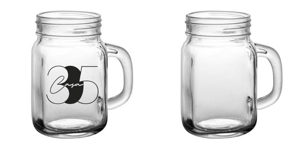 12 oz Custom BarConic® Mason Jar with Handle