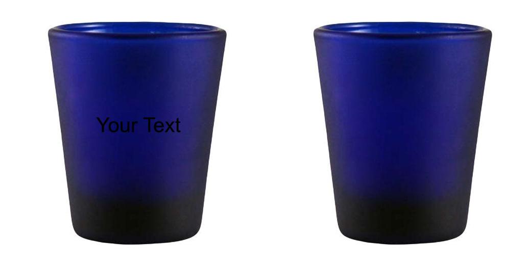 1.75oz Custom BarConic® Dark Blue Frosted Shot Glass