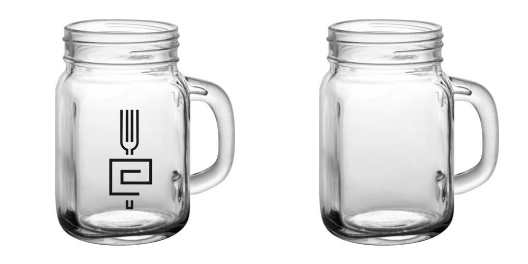 12 oz Custom BarConic® Mason Jar with Handle