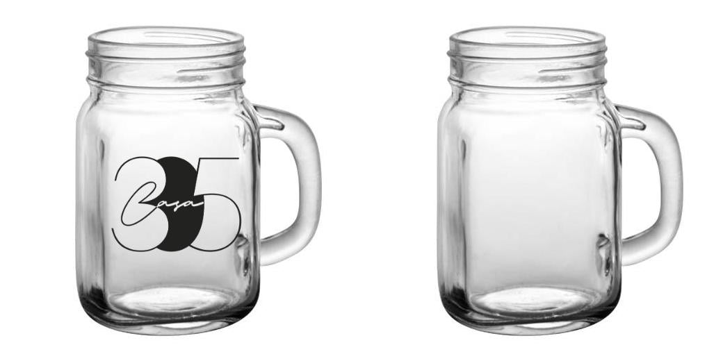 12 oz Custom BarConic® Mason Jar with Handle