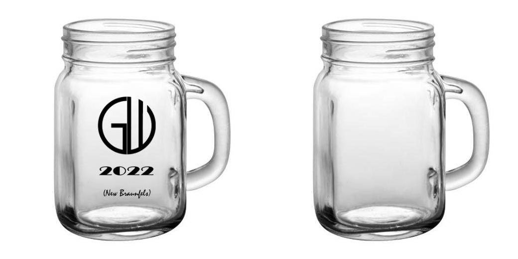 12 oz Custom BarConic® Mason Jar with Handle