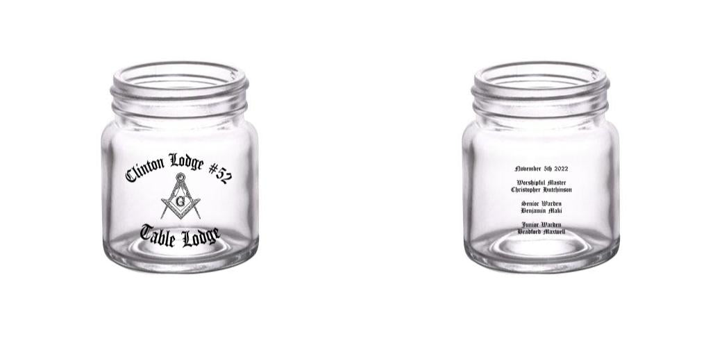 2 oz. Custom BarConic® Mini Mason Jar Shot Glass