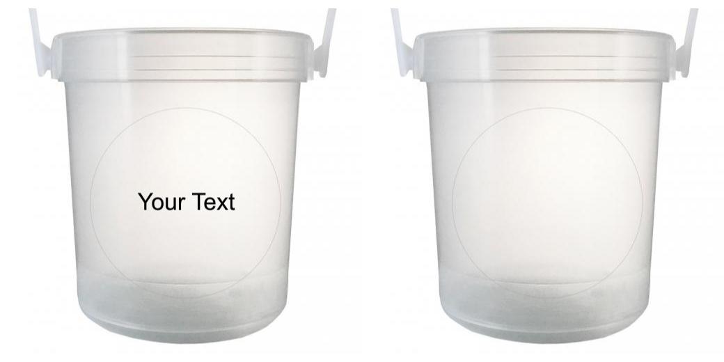 32 oz Plastic Rum Buckets with Custom Sticker