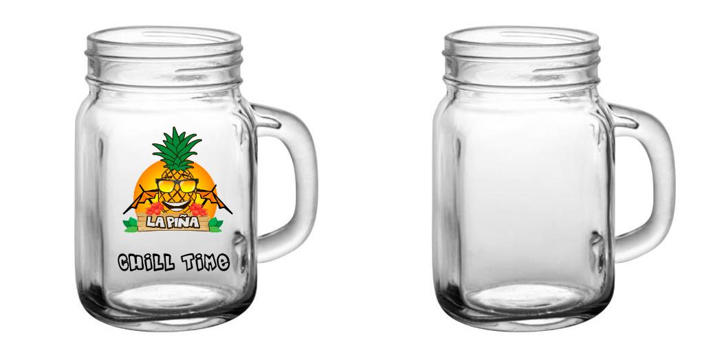 12 oz Custom BarConic® Mason Jar with Handle