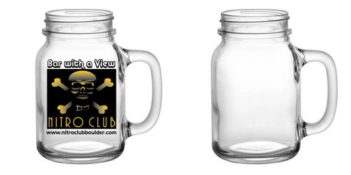 12 oz Custom BarConic® Mason Jar with Handle — Bar Products