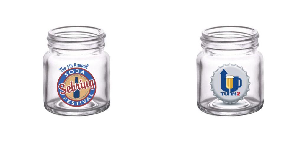 2 oz. Custom BarConic® Mini Mason Jar Shot Glass