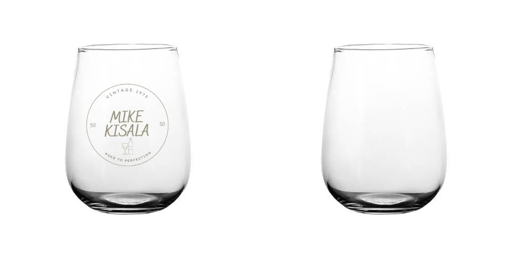 17 oz Printed BarConic® Stemless Wine Glass