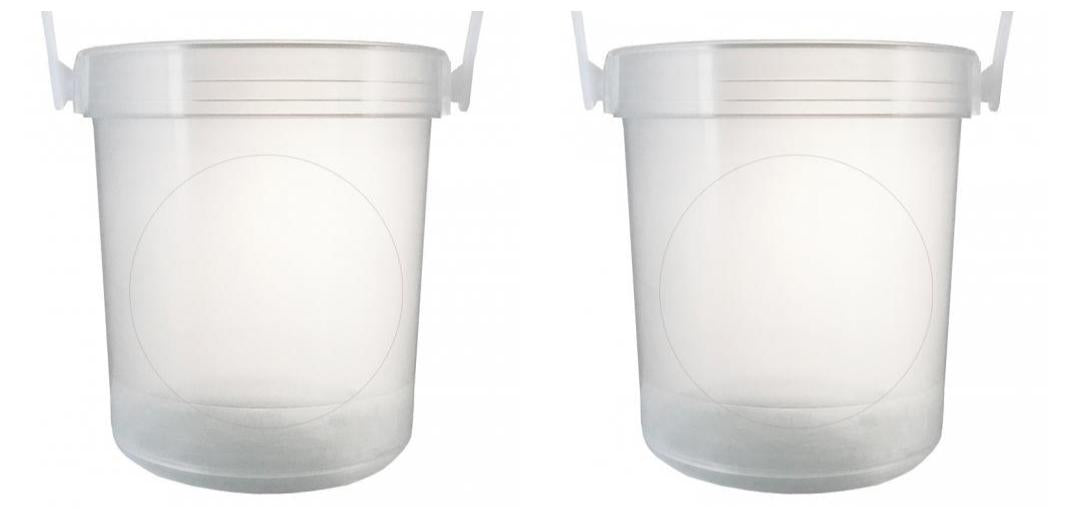 32 oz Plastic Rum Buckets with Custom Sticker