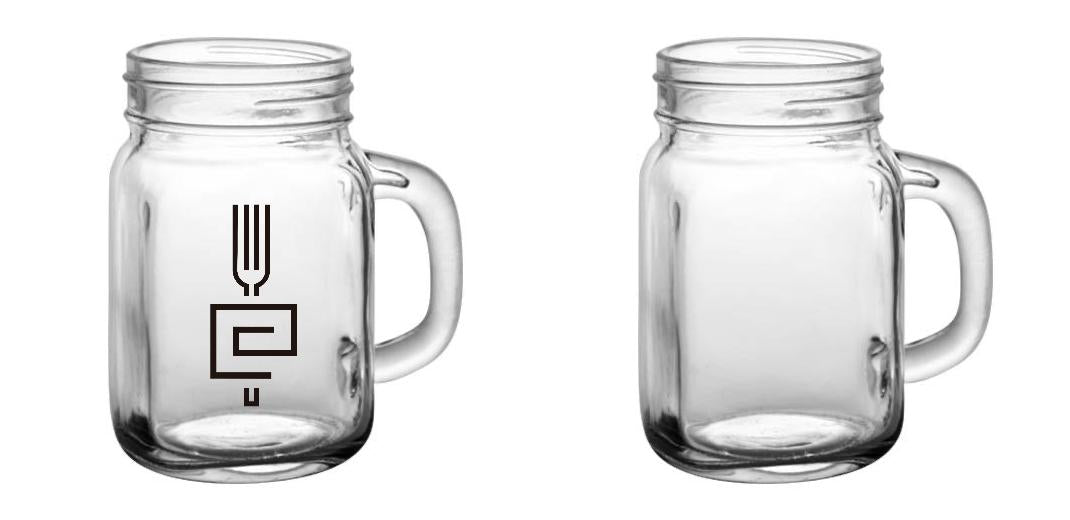 12 oz Custom BarConic® Mason Jar with Handle