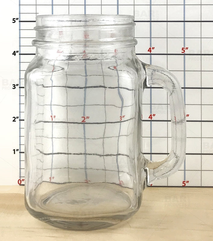 BarConic® 16 oz Mason Jar Mug Glass – with Handle