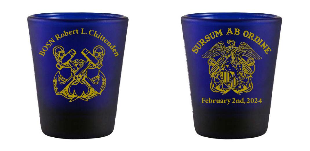 1.75oz Custom BarConic® Dark Blue Frosted Shot Glass