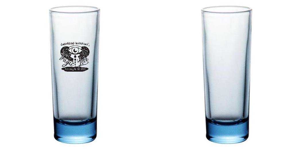 2oz Custom BarConic® Tall Shot Glasses - Light Blue