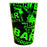 Cocktail Shaker Tin - Printed Designer Series - 18oz weighted - NEON GREEN Grungy BPC Logo