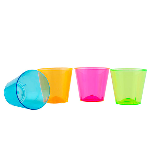 16 oz. Large Neon Disposable Plastic Cups - 20 Ct.